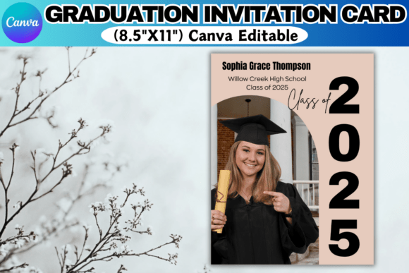 Graduation Invitation (Edit in Canva)