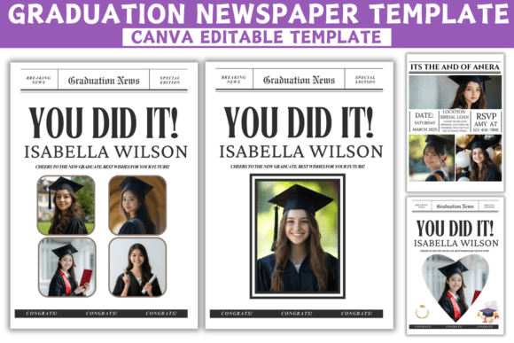 Graduation Newspaper Templates