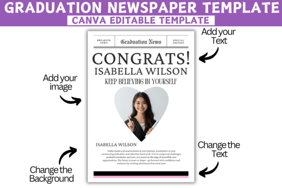Graduation Newspaper Templates