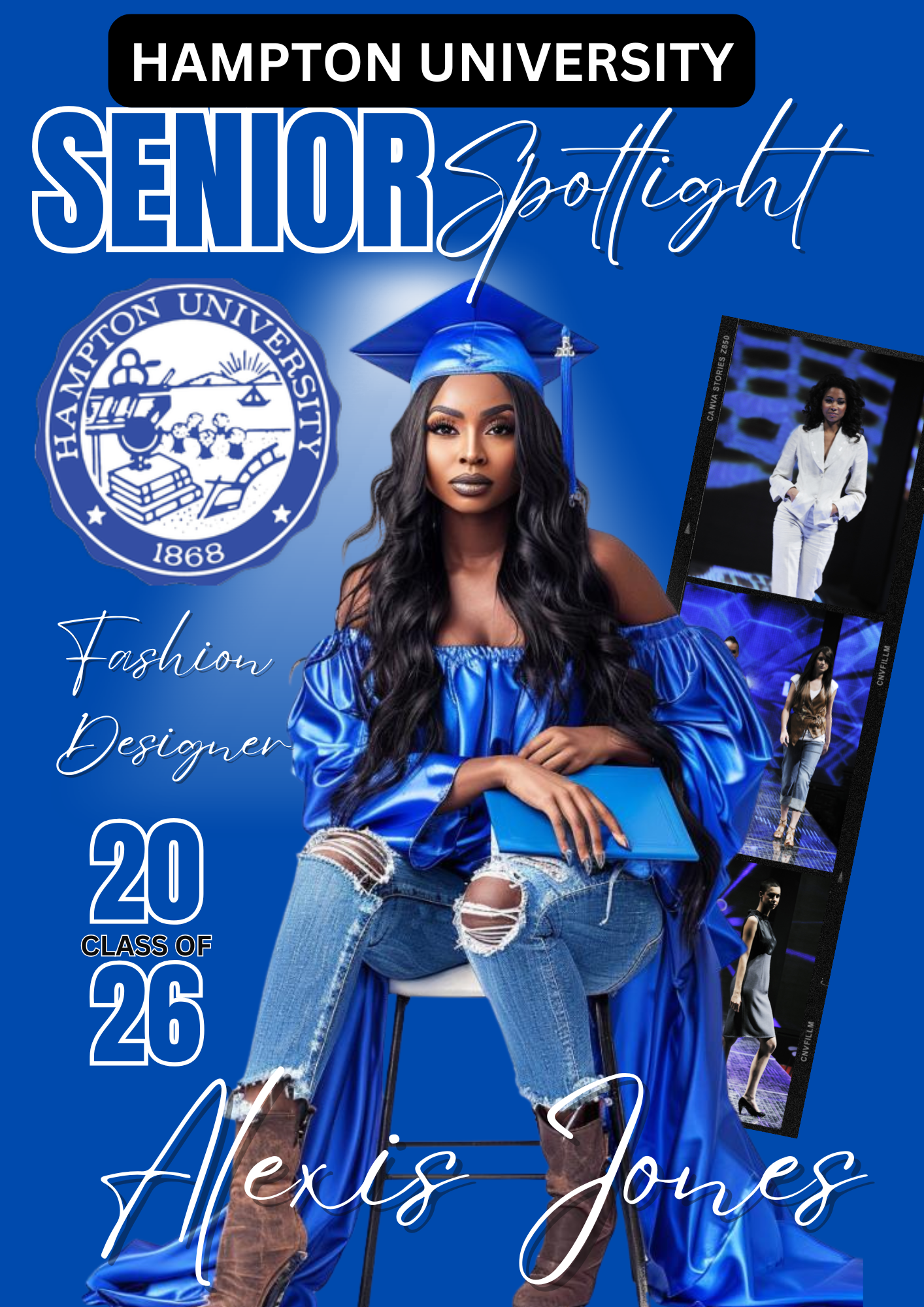 Career Graduation Magazine Template Bundle | Editable Canva Doctor Graduation Covers