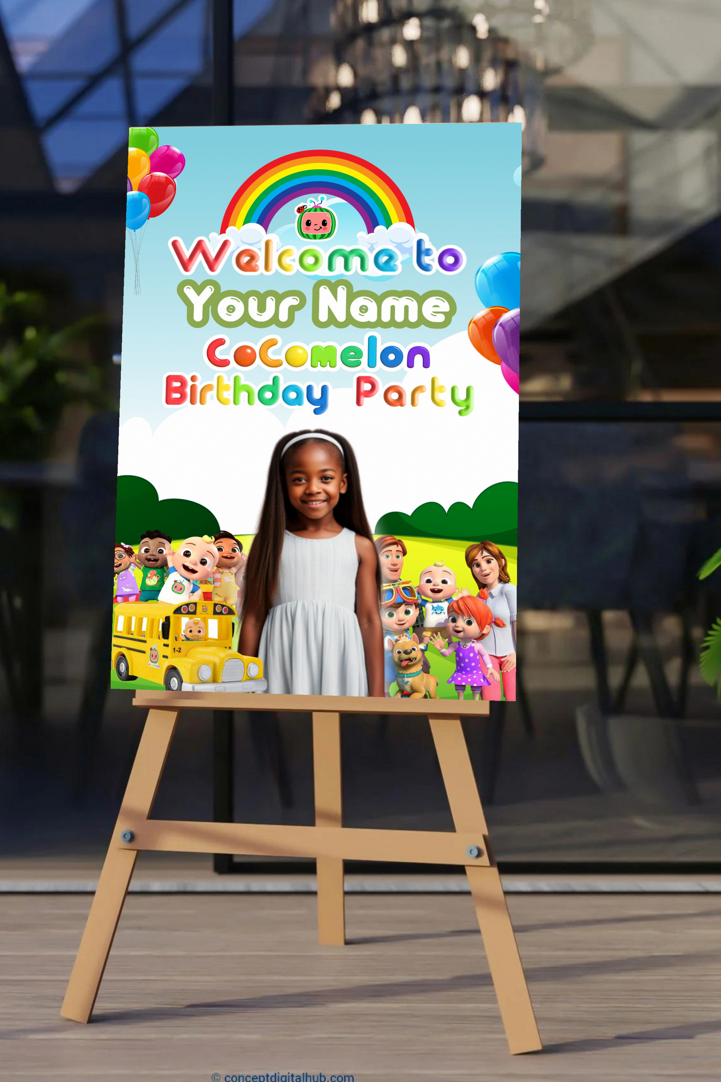 Premium Cocomelon Party Favor Canva Design and Templates (7editable designs & templates)
