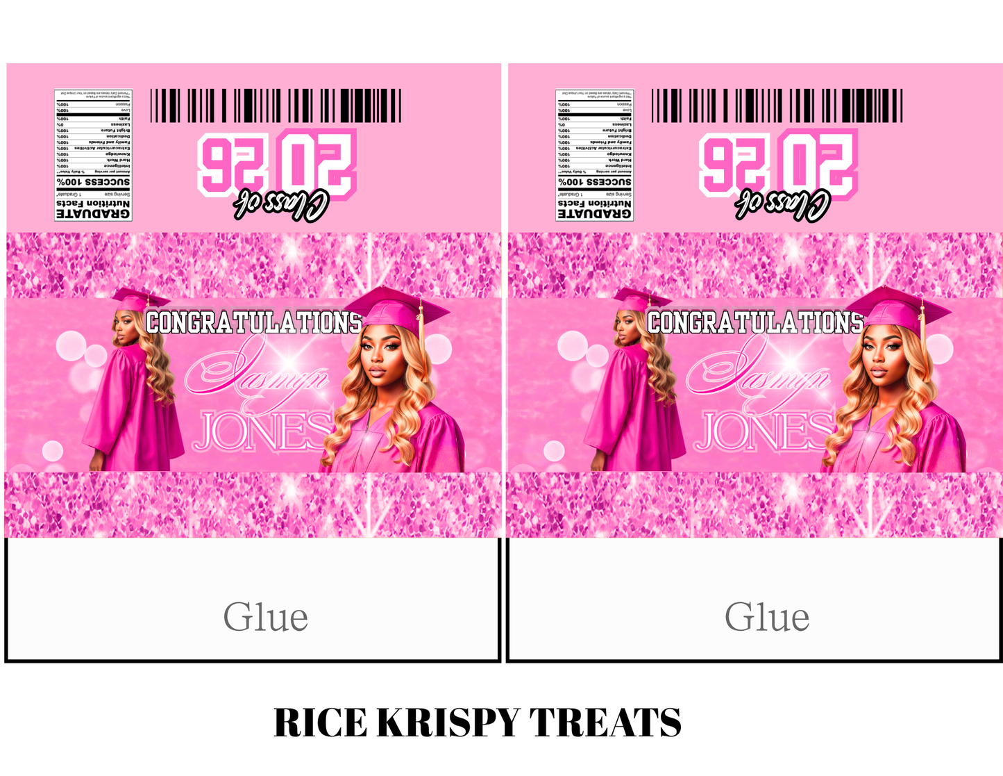 🎓 Pink Graduation Party Favor Bundle Template | Editable Canva Graduation Party Decorations | Class of 2026 DIY Favor Bundle